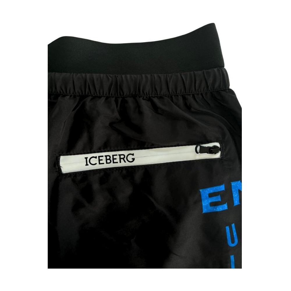 Iceberg Black Polyester Men's Swim Short IC-24827-M