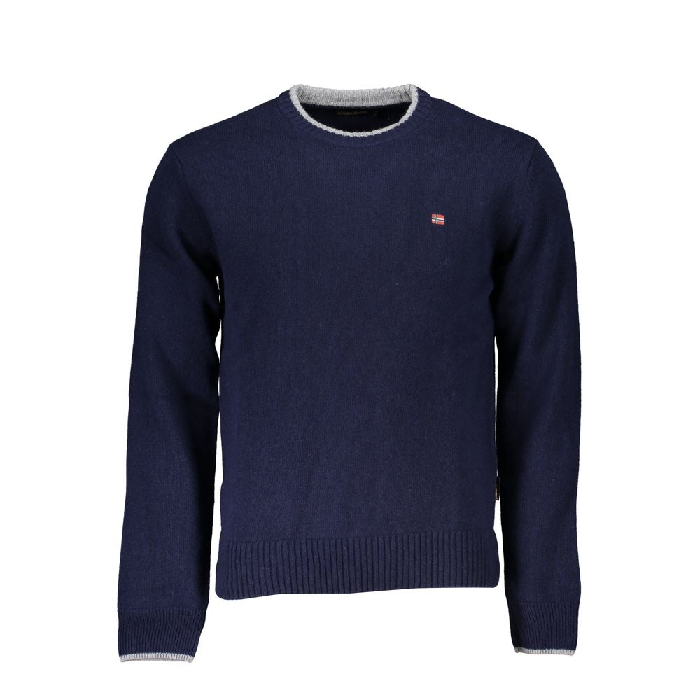 Napapijri Blue Fabric Men Sweater NA-25317-S