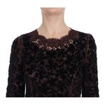 Dolce & Gabbana Purple Floral Lace Ricamo Maxi Dress NOC10092-2