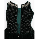 Dolce & Gabbana Green Velvet Crystal Long Maxi Dress NOC10094-1