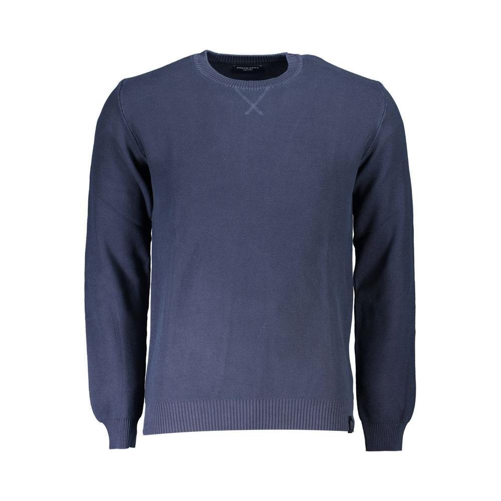 North Sails Blue Cotton Men Sweater NO-37187-S