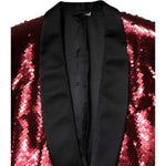 Dolce & Gabbana Red SICILIA Sequin Embellish Blazer Jacket KOS2309-48
