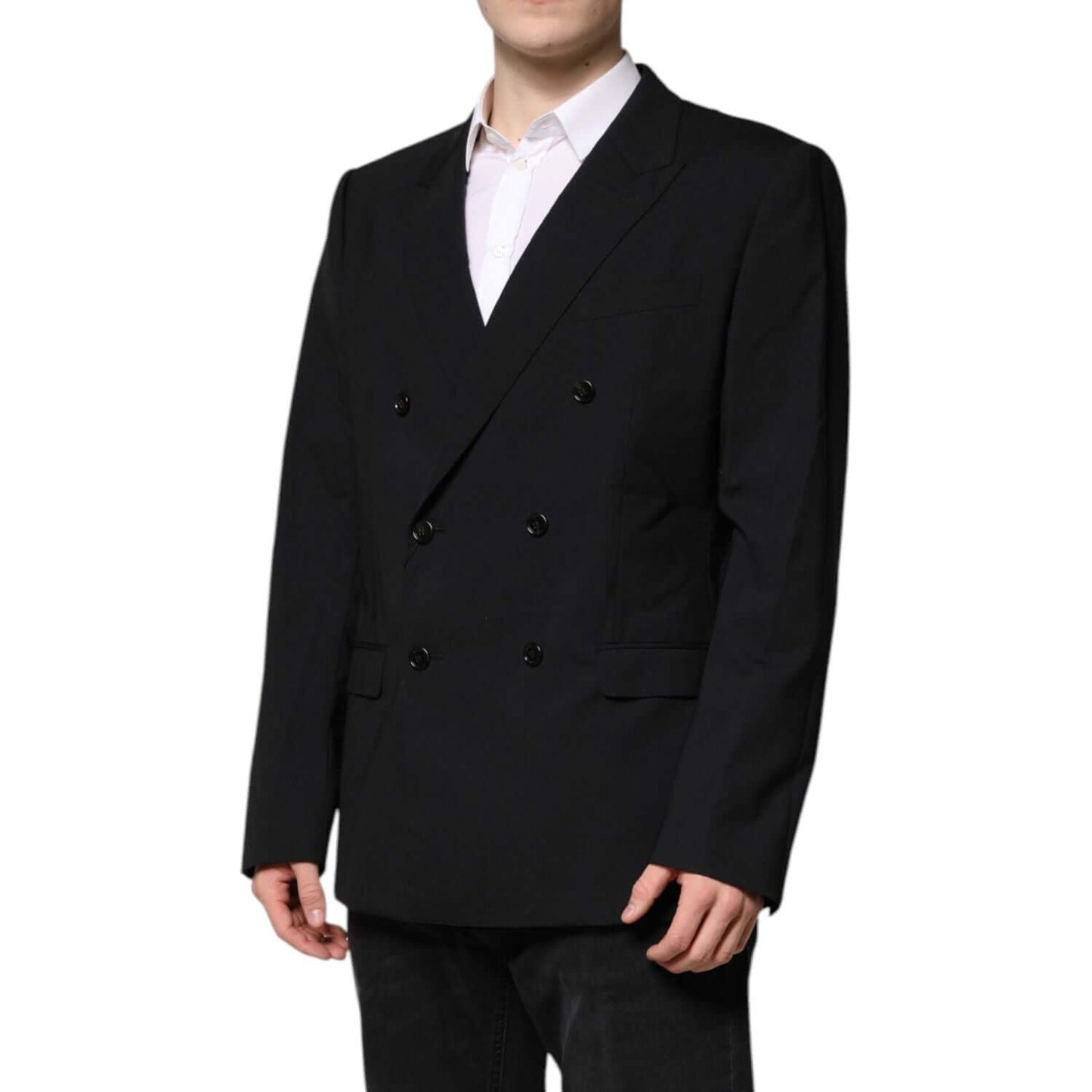 Dolce & Gabbana Black MARTINI Double Breasted Suit Jacket KOS2352-54