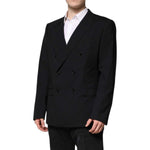 Dolce & Gabbana Black MARTINI Double Breasted Suit Jacket KOS2352-54