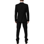 Dolce & Gabbana Black MARTINI Crystal Embellished 3 Pc Suit KOS2324-50