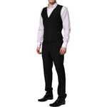 Dolce & Gabbana Black MARTINI Crystal Embellished 3 Pc Suit KOS2324-50