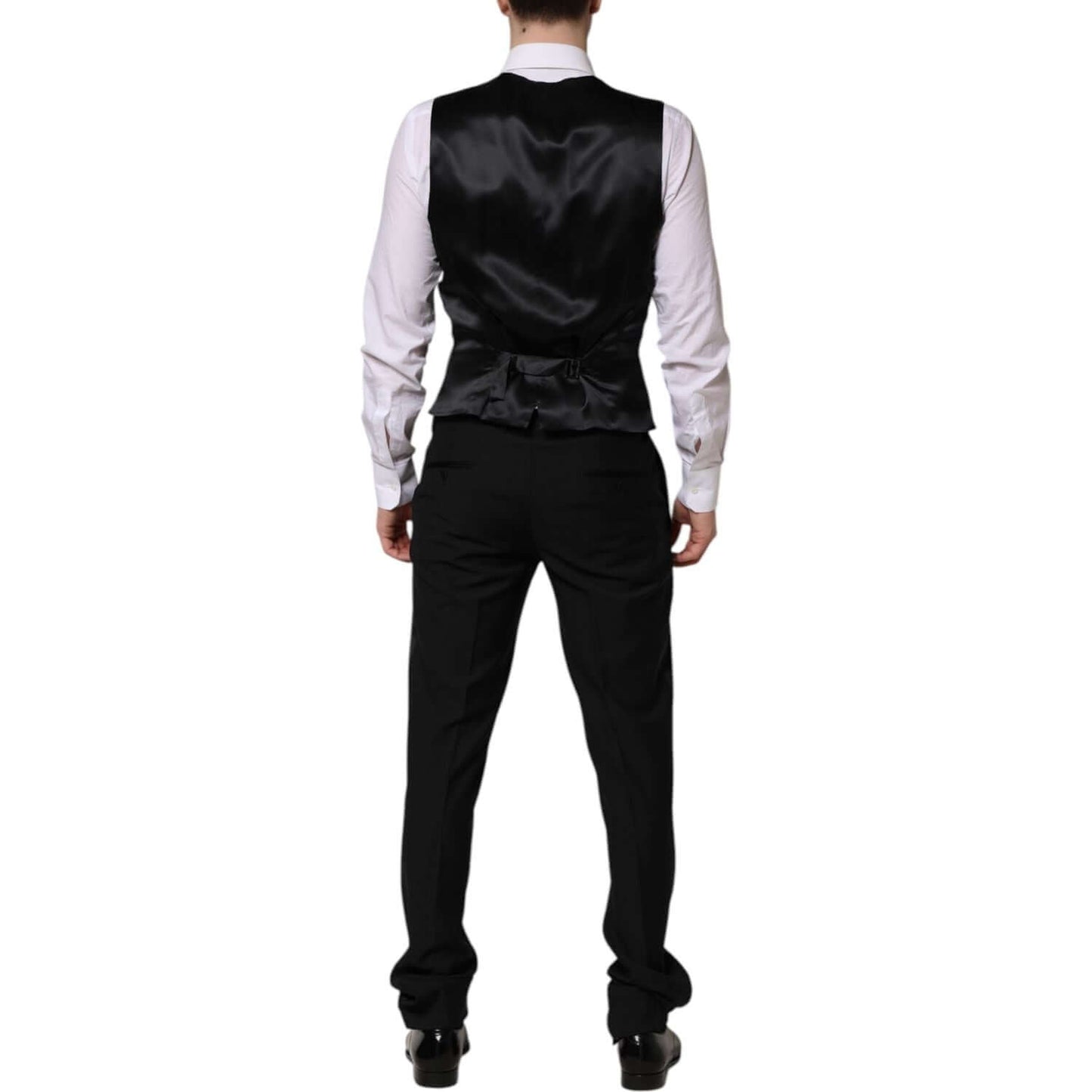 Dolce & Gabbana Black MARTINI Crystal Embellished 3 Pc Suit KOS2324-50