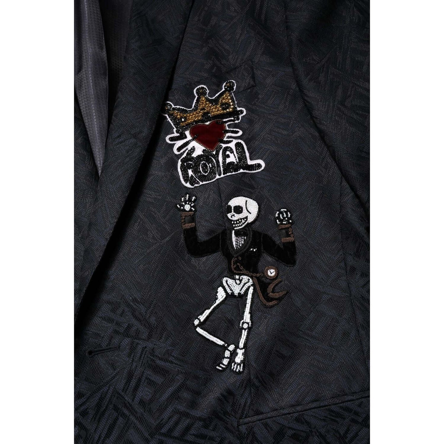 Dolce & Gabbana Black MARTINI King Skeleton 2 Piece Suit KOS2327-52