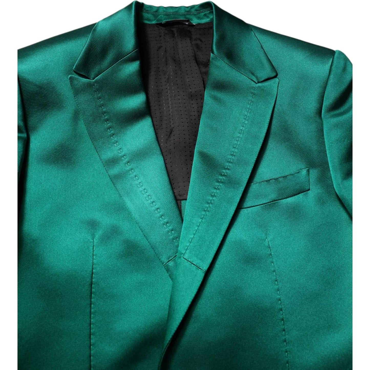 Dolce & Gabbana Green Silk 3 Piece Single Breasted Suit KOS2330-50