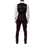 Dolce & Gabbana Dark Purple Silk 3Piece Single Breasted Suit KOS2331-50