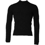 Dolce & Gabbana Black Wool Knit Crew Neck Pullover Sweater TSH90524-44