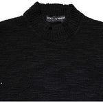Dolce & Gabbana Black Wool Knit Crew Neck Pullover Sweater TSH90524-44