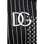 Dolce & Gabbana Black White Stripe Hooded Sweatshirt Sweater TSH90580-50