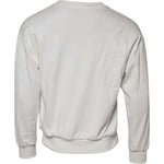 Dolce & Gabbana White Embossed Logo Cotton Crew Neck Sweater TSH90590-44