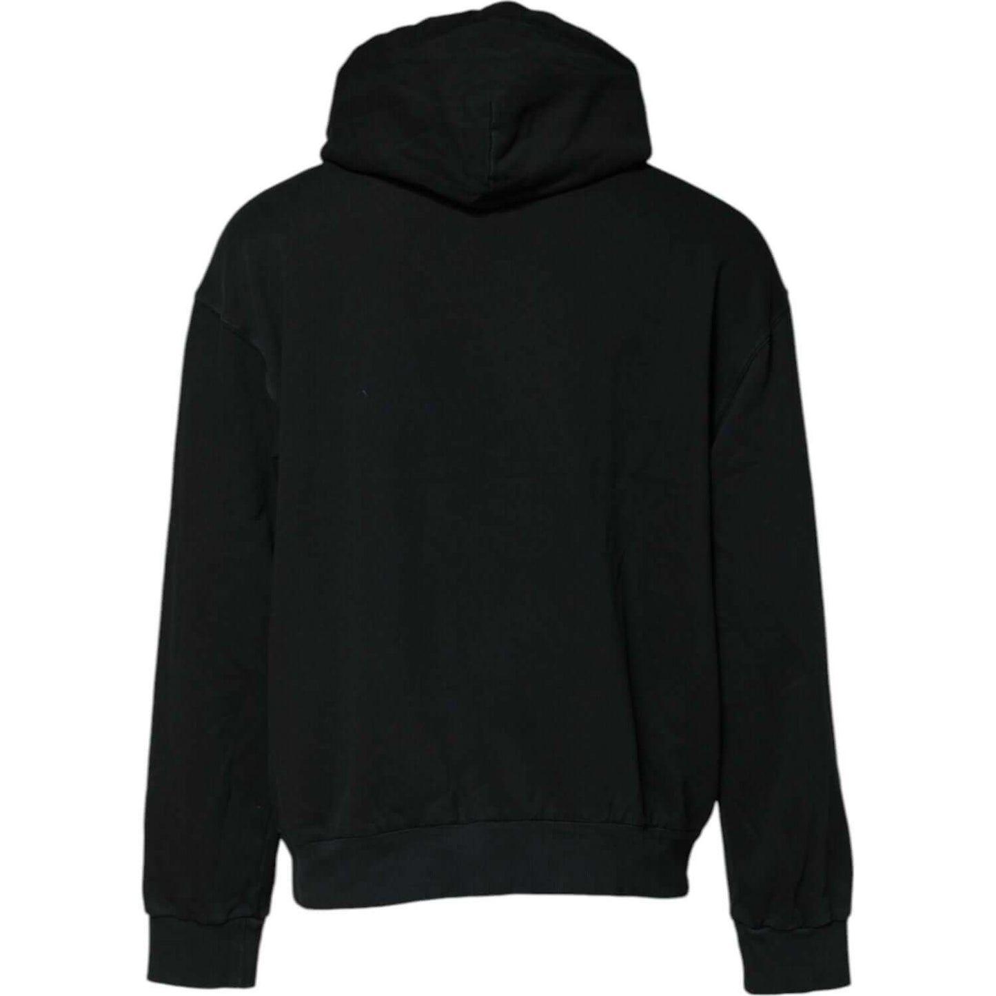 Dolce & Gabbana Black Logo Full Zip Hooded Men Sweatshirt Sweater TSH90597-54