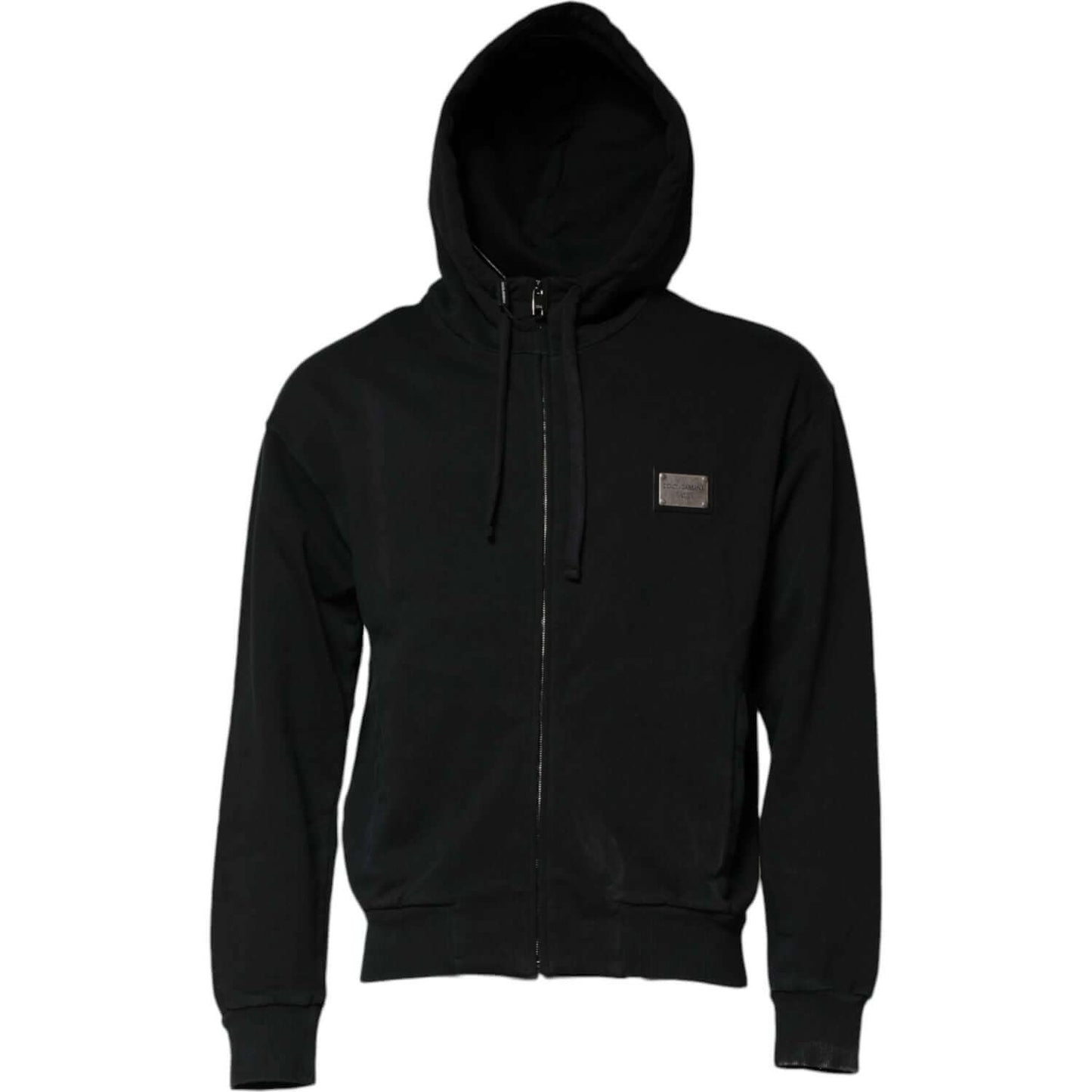 Dolce & Gabbana Black Logo Full Zip Hooded Men Sweatshirt Sweater TSH90598-44