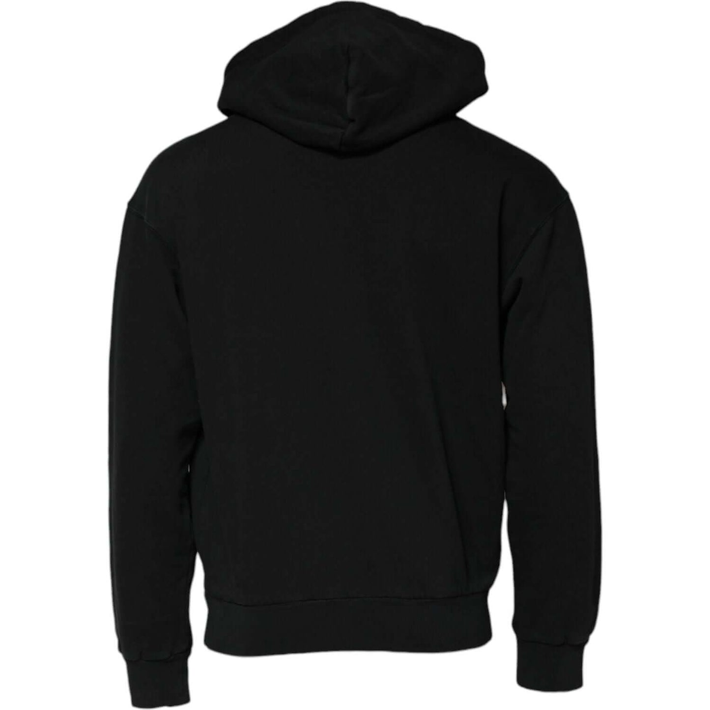 Dolce & Gabbana Black Logo Full Zip Hooded Men Sweatshirt Sweater TSH90598-44