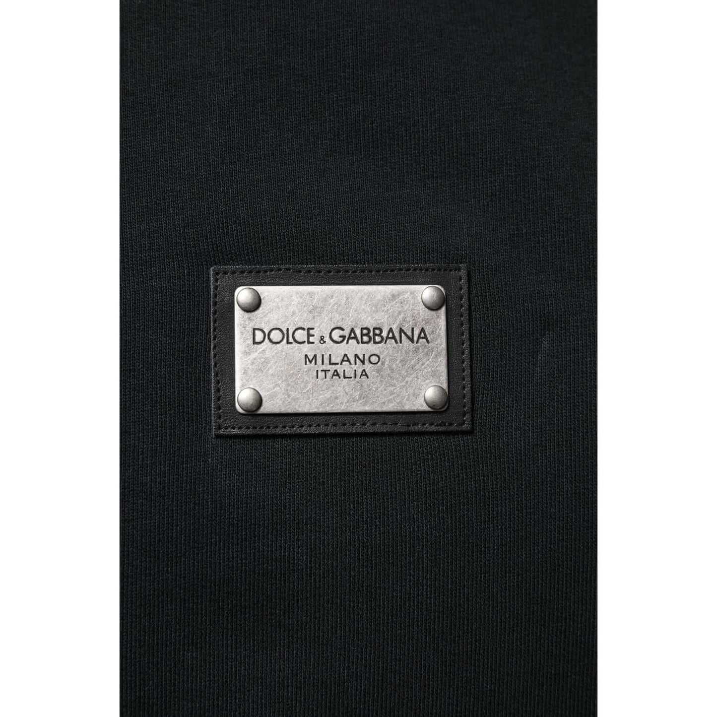 Dolce & Gabbana Black Logo Full Zip Hooded Men Sweatshirt Sweater TSH90598-44