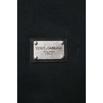Dolce & Gabbana Black Logo Full Zip Hooded Men Sweatshirt Sweater TSH90598-44