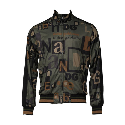 Dolce & Gabbana Multicolor Logo Full Zip Men Bomber Sweater