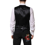 Dolce & Gabbana Green Wool Dress Formal Men Waistcoat Vest TSH90457-48