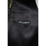 Dolce & Gabbana Black Lurex Dress Formal Men Waistcoat Vest TSH90458-50