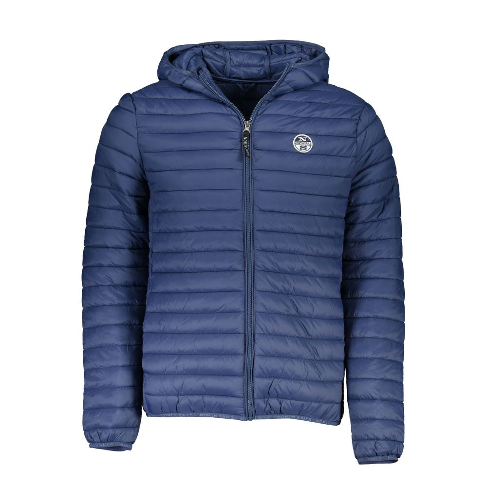 North Sails Blue Polyamide Men Jacket NO-23207-XXL