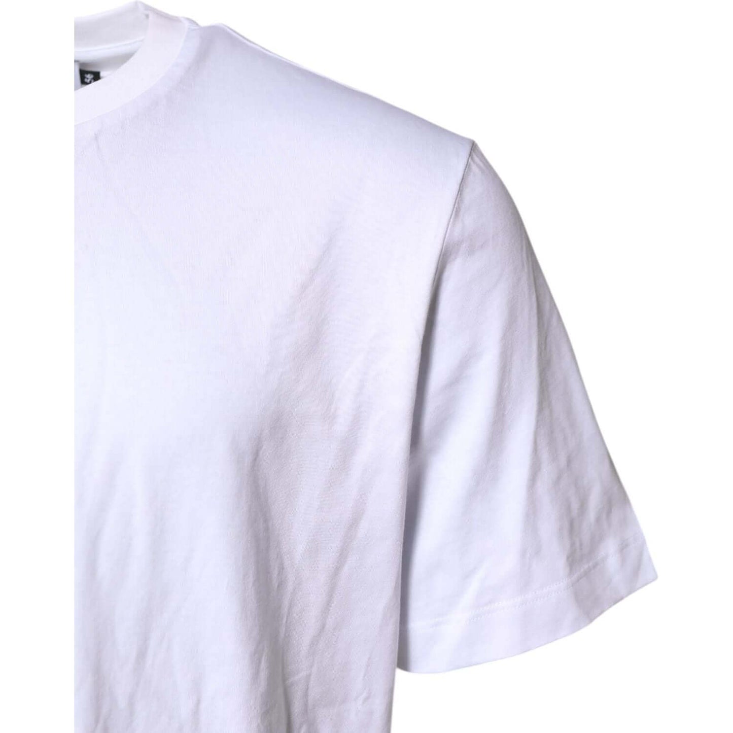 Dolce & Gabbana White Logo Embroidery Crew Neck T-shirt TSH90510-56