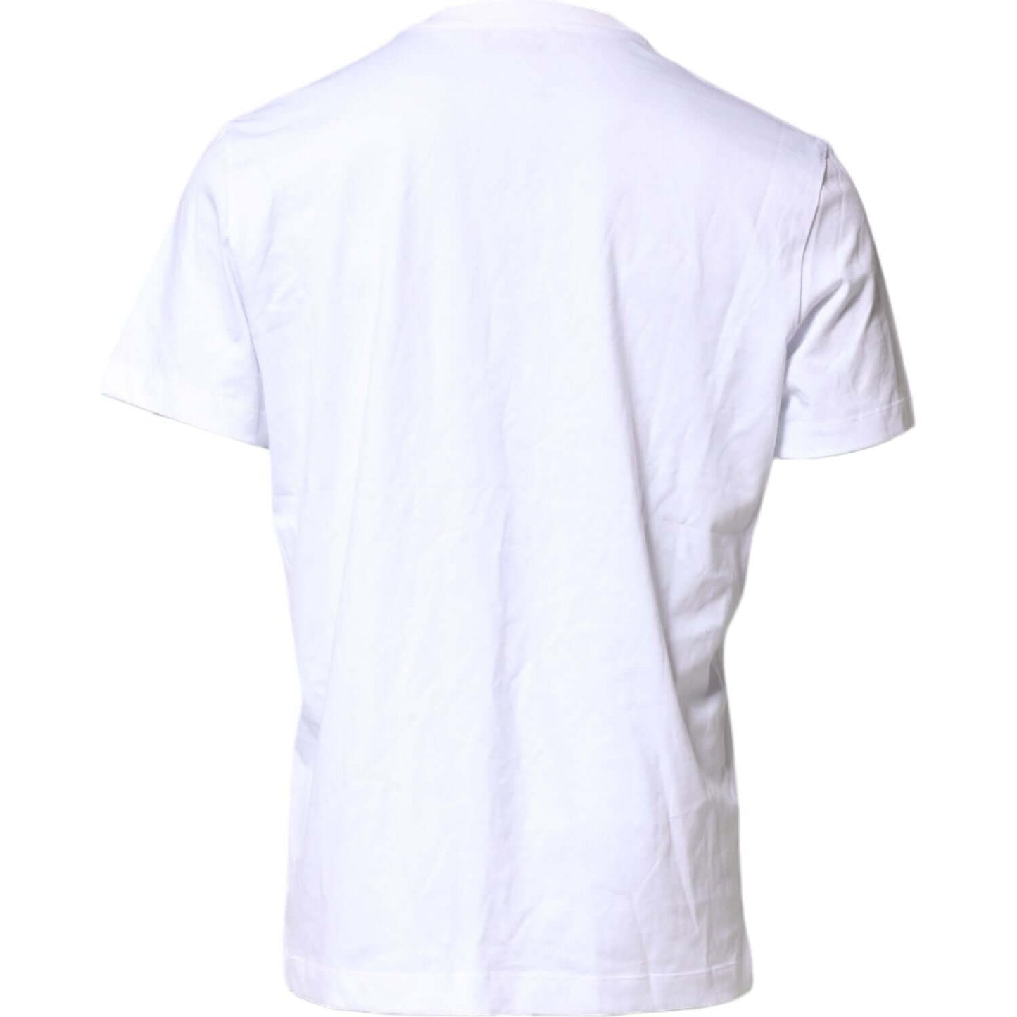 Dolce & Gabbana White Logo Embroidery Crew Neck T-shirt TSH90510-56