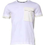 Dolce & Gabbana White Cotton Pocket Short Sleeves T-shirt TSH90610-48