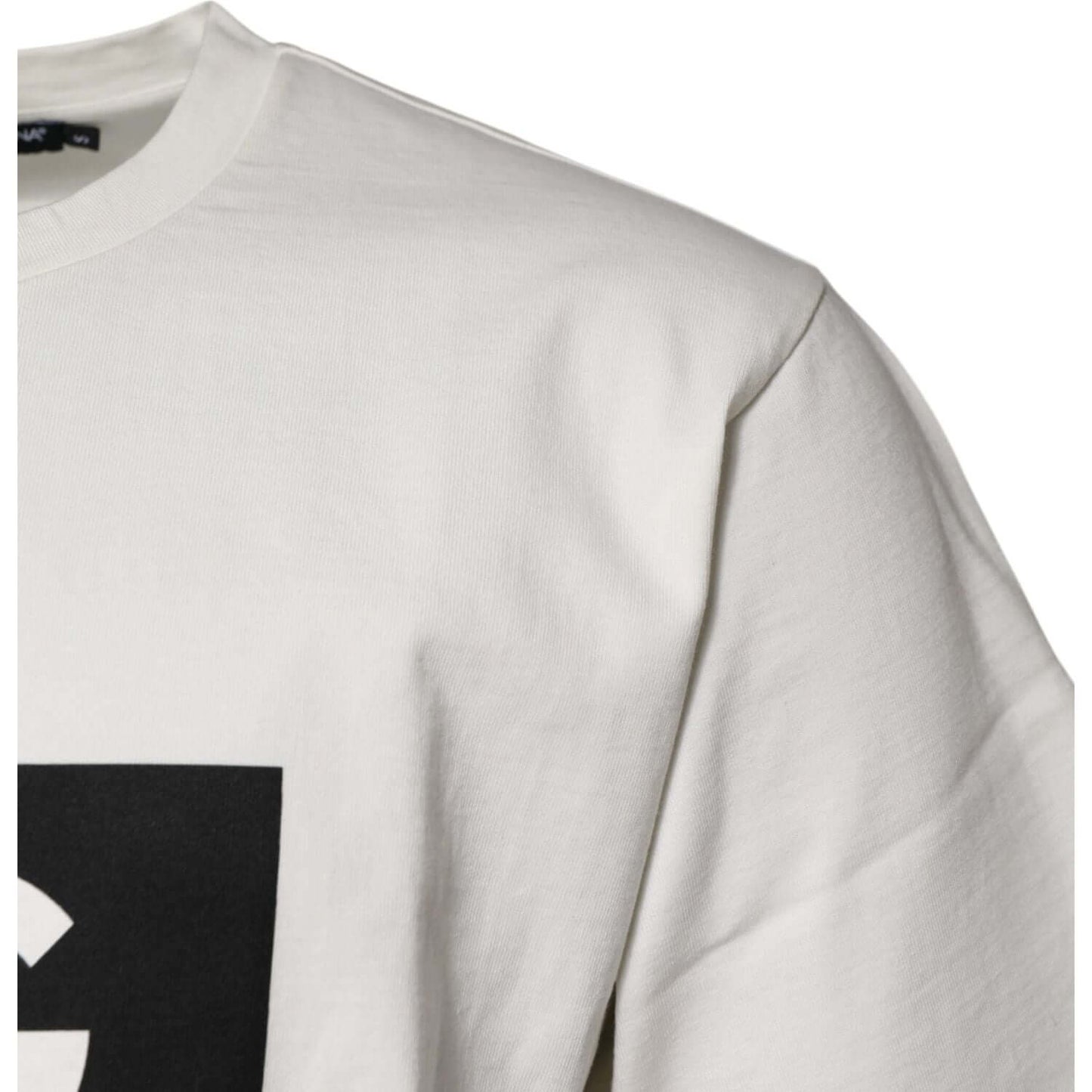 Dolce & Gabbana White Cotton DG Logo Print Round Neck T-shirt TSH90611-46