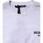 Dolce & Gabbana White Cotton Logo Print Crew Neck T-shirt TSH90615-52