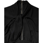 Dolce & Gabbana Black Long Sleeves Sheath Midi Dress DR81501-40
