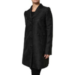 Dolce & Gabbana Black Single Breasted Trench Coat Jacket KOS2319-40