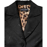 Dolce & Gabbana Black Single Breasted Trench Coat Jacket KOS2319-40