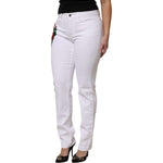 Dolce & Gabbana White Floral Sequined GIRLY Denim Jeans PAN76309-36