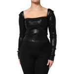 Dolce & Gabbana Black Viscose Long Sleeves Fitted Blouse Top TSH87585-40