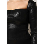 Dolce & Gabbana Black Viscose Long Sleeves Fitted Blouse Top TSH87585-40