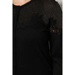Dolce & Gabbana Black Viscose Lace Buttoned Cardigan Sweater TSH87609-44