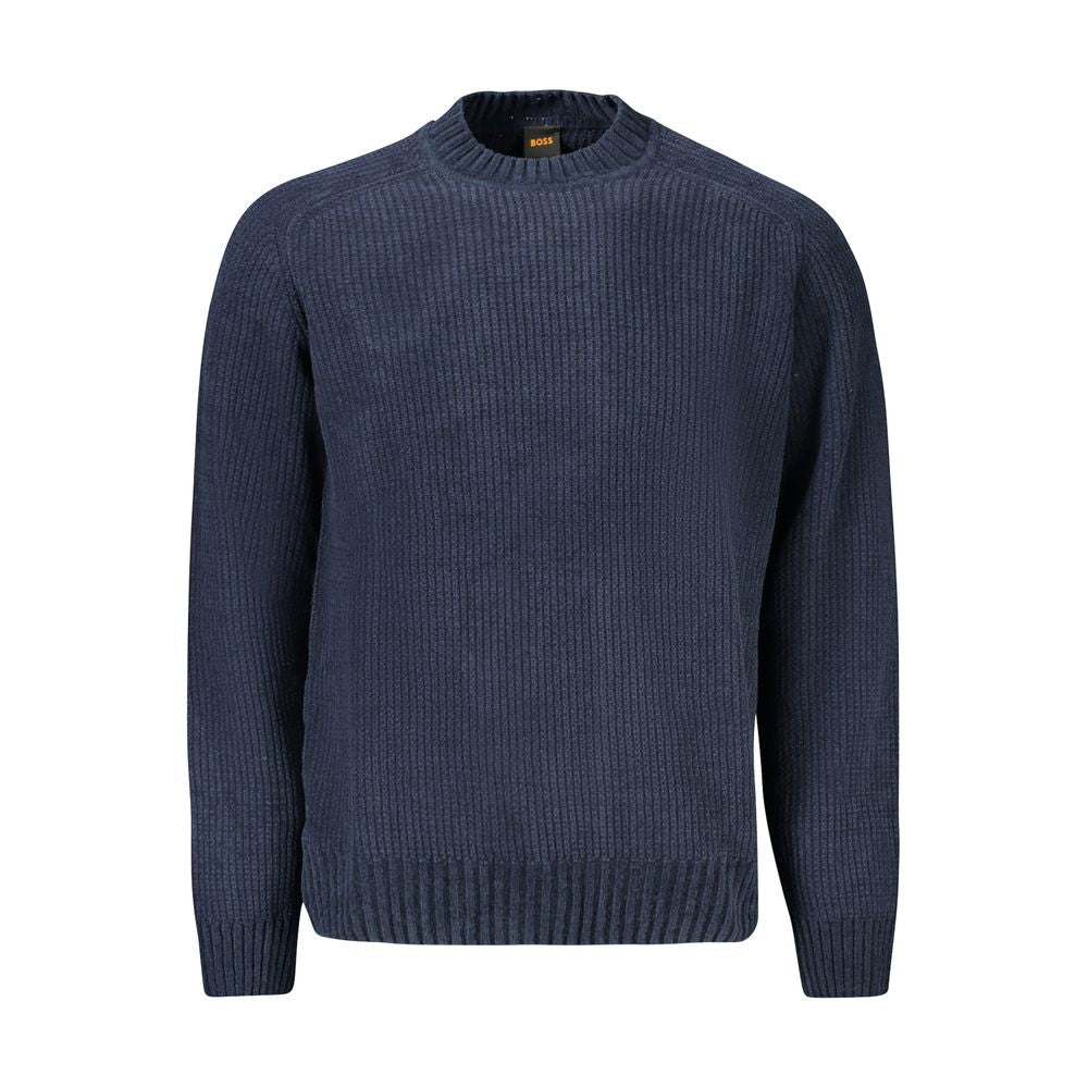 Hugo Boss Blue Cotton Men Sweater BO-33818-XXL