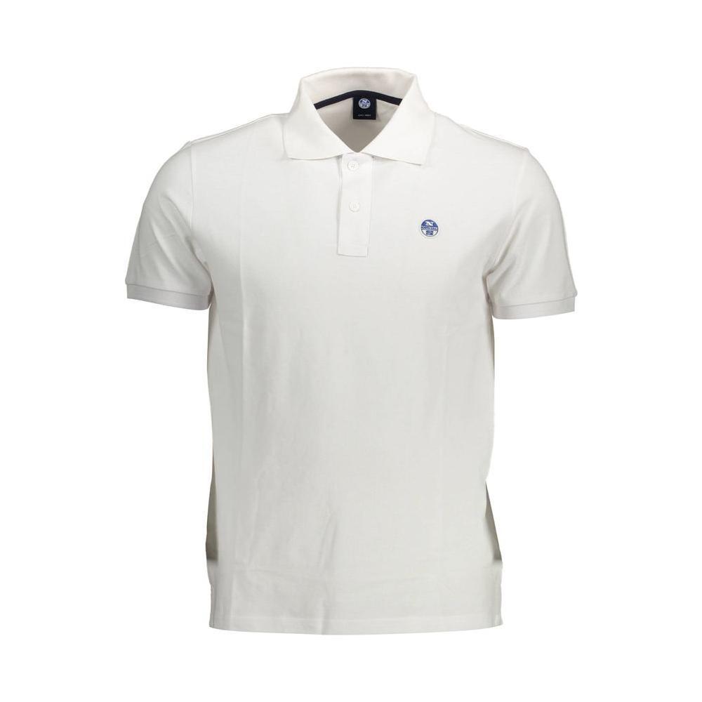 North Sails White Cotton Men Polo Shirt NO-36848-XL