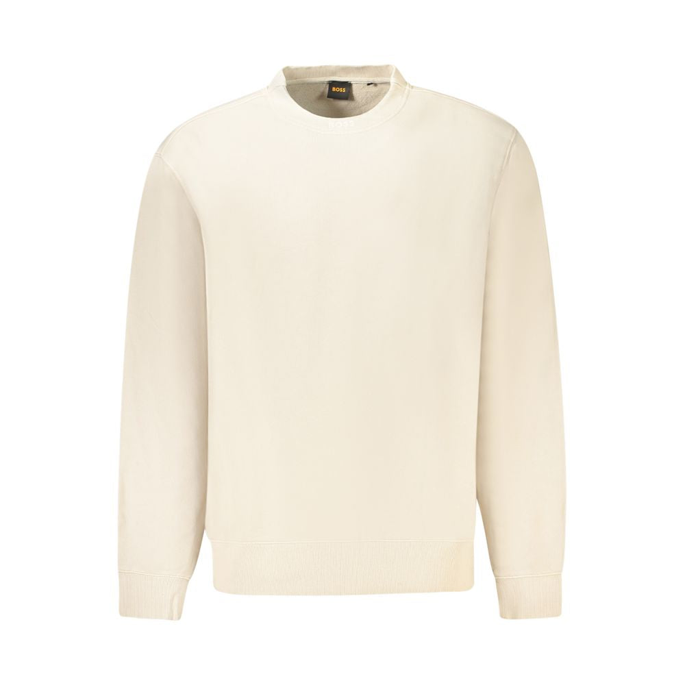 Hugo Boss Beige Cotton Men Sweater BO-34598-XL