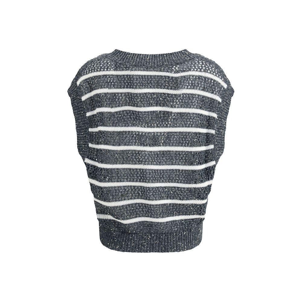 Brunello Cucinelli Striped Vest BR-MCO558902CAS74-XXL