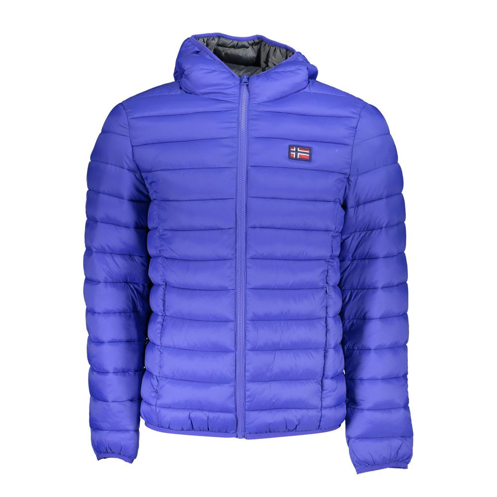 Norway 1963 Chic Blue Polyamide Hooded Jacket NO-23314-XXL