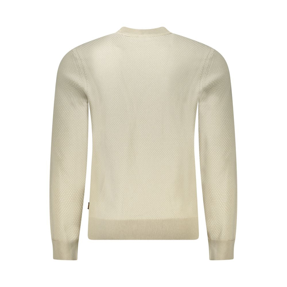 Hugo Boss Beige Cotton Men Sweater BO-34608-XL