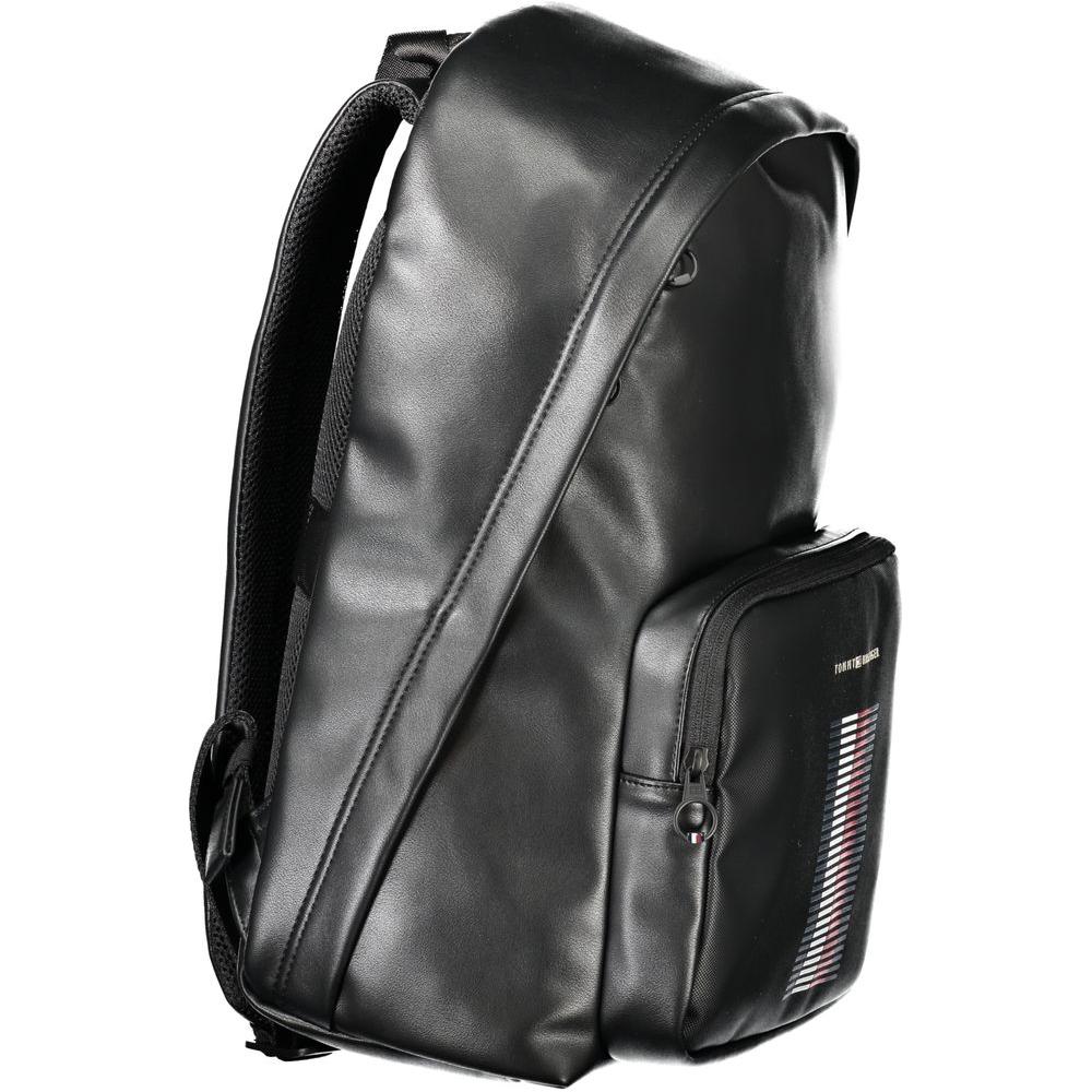 Tommy Hilfiger Black Polyethylene Men Backpack