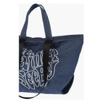 Chloé SEE BY Denim Tote Bag with Embossed Embroidery