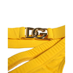 Dolce & Gabbana Yellow Waistband Logo Beachwear Brief Swimwear BIK1267-4