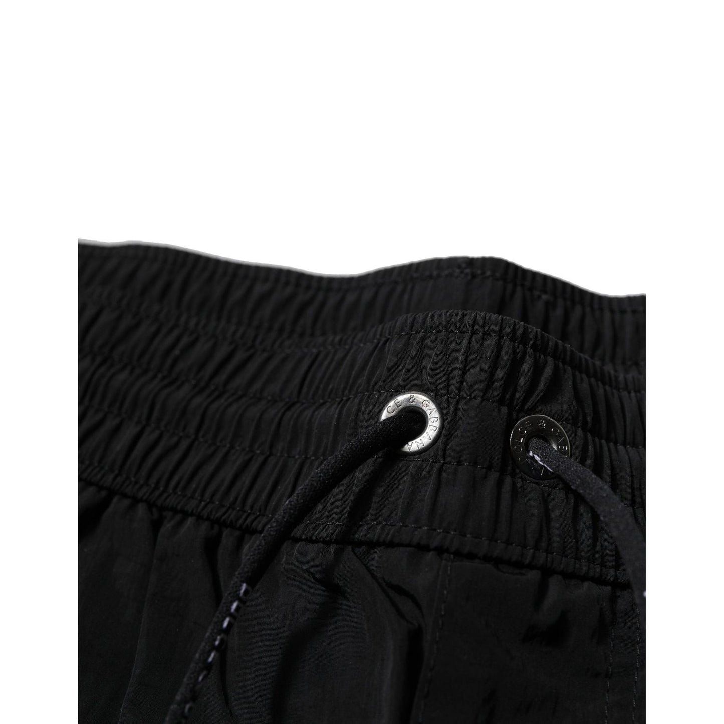 Dolce & Gabbana Black Polyester Beachwear Men Shorts Swimwear BIK1294-4
