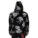 Dolce & Gabbana Black Wool Floral Printed Men Hooded Jacket JKT41450-48
